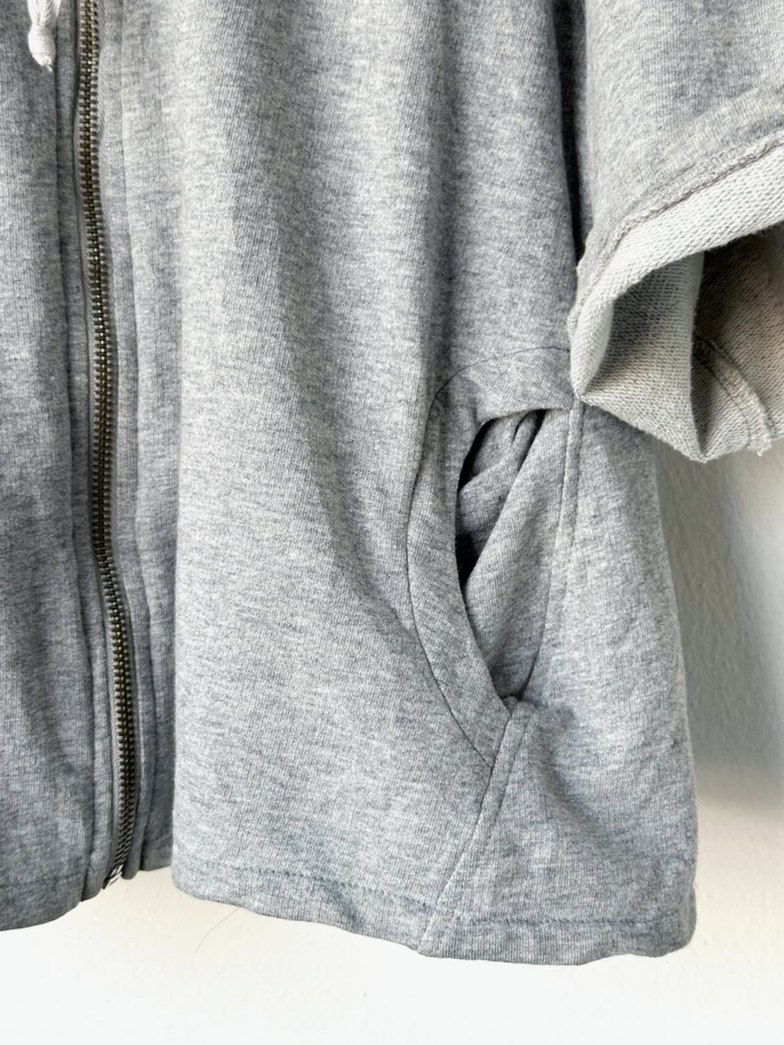 Cotton swear H/S 2way neck zip parker 상품이미지4