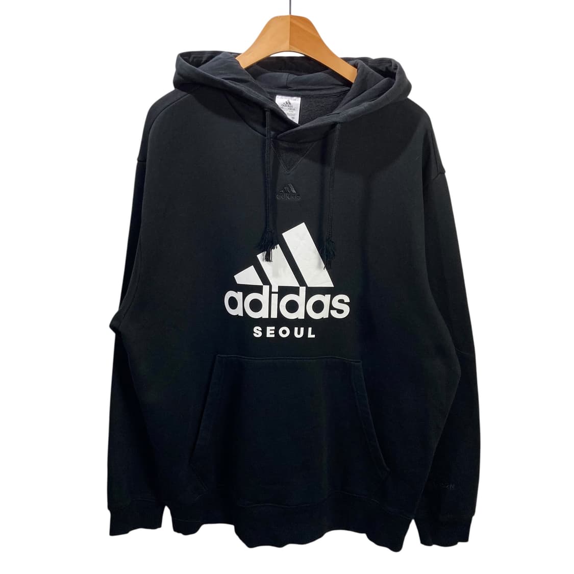 아디다스 빅로고 블랙 후드 상품이미지2