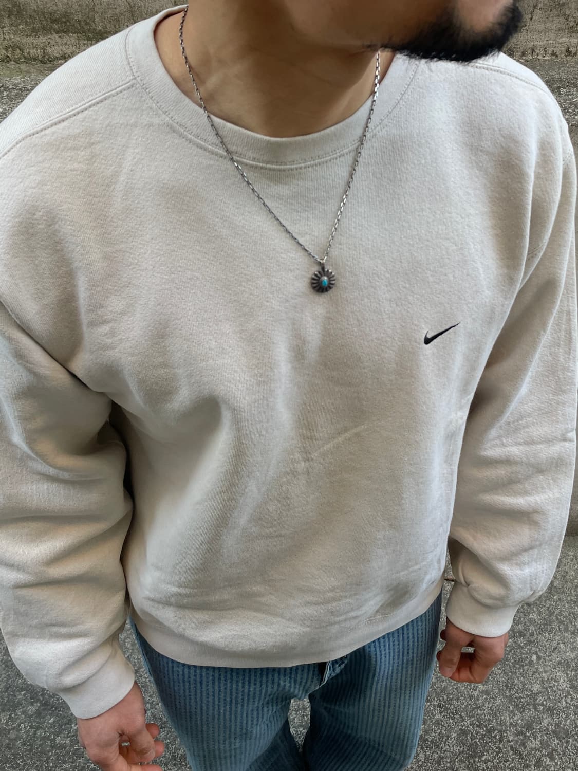 USA Made)90s Nike oatmeal sweatshrt 상품이미지2