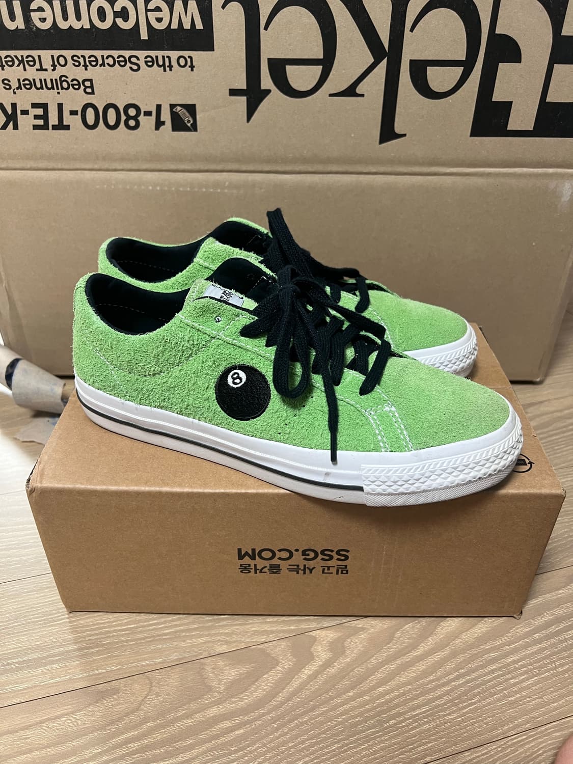 컨버스 x 스투시 원스카 프로 로우 8볼 그린 260 상품이미지1