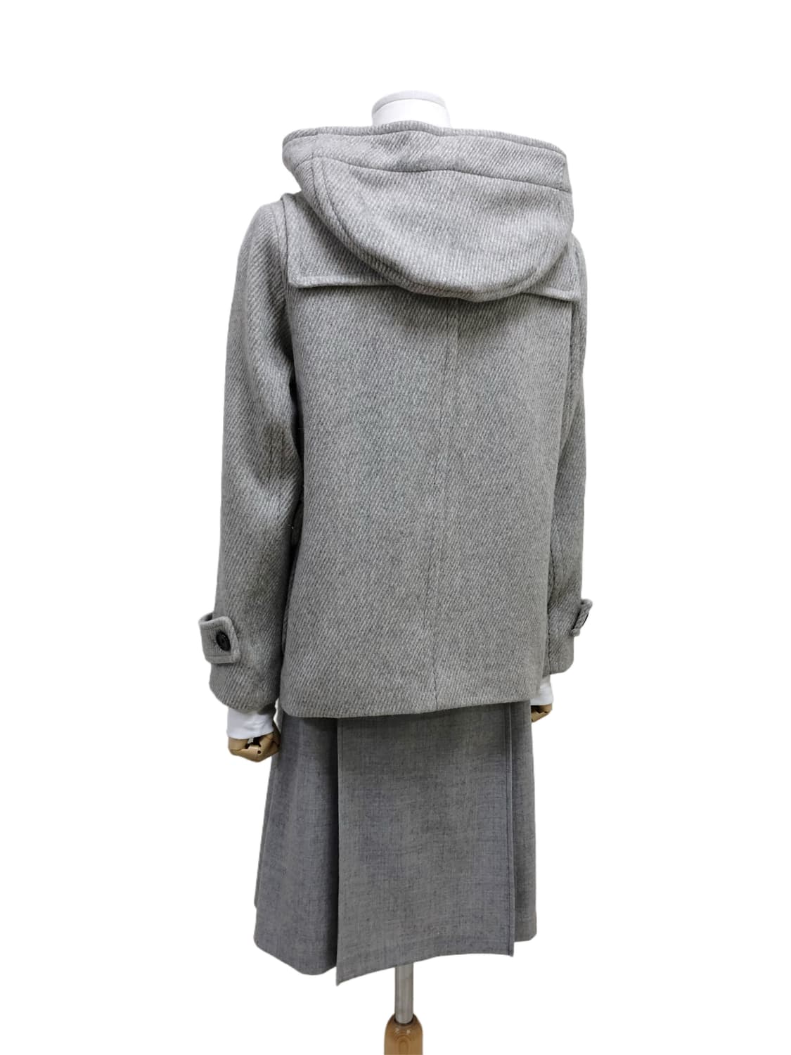 회색 더플 떡볶이 코트 상품이미지7