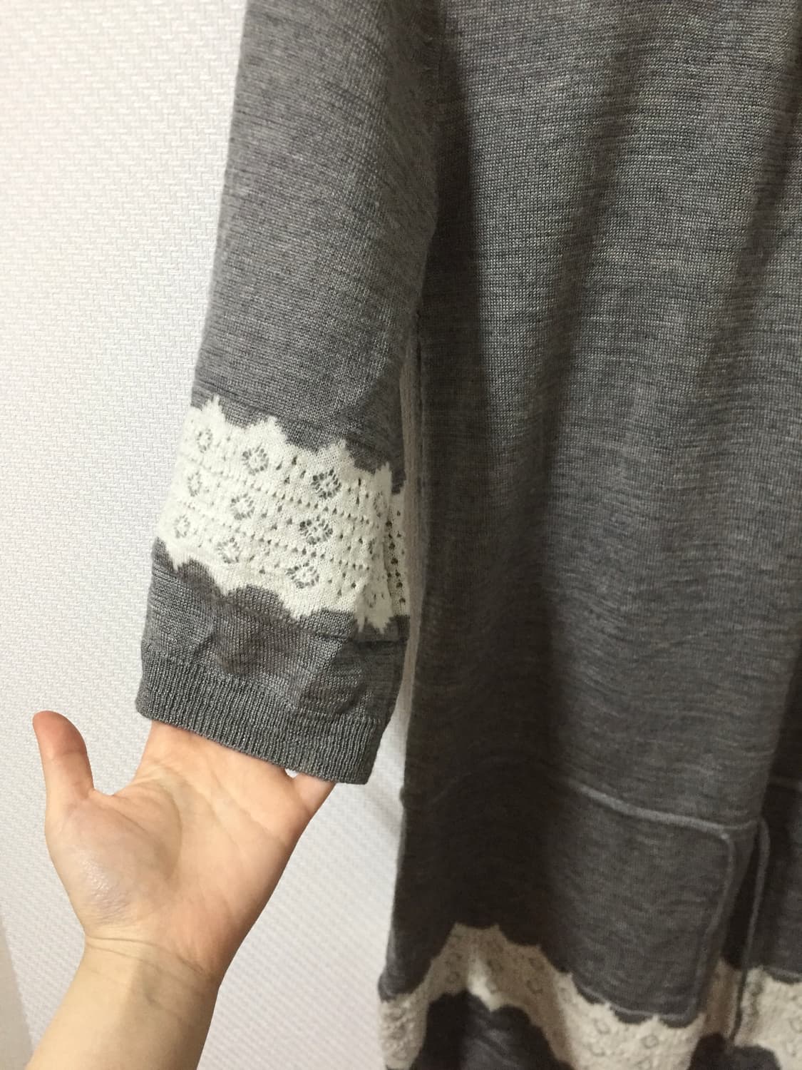 vintage crochet gray dress 상품이미지7