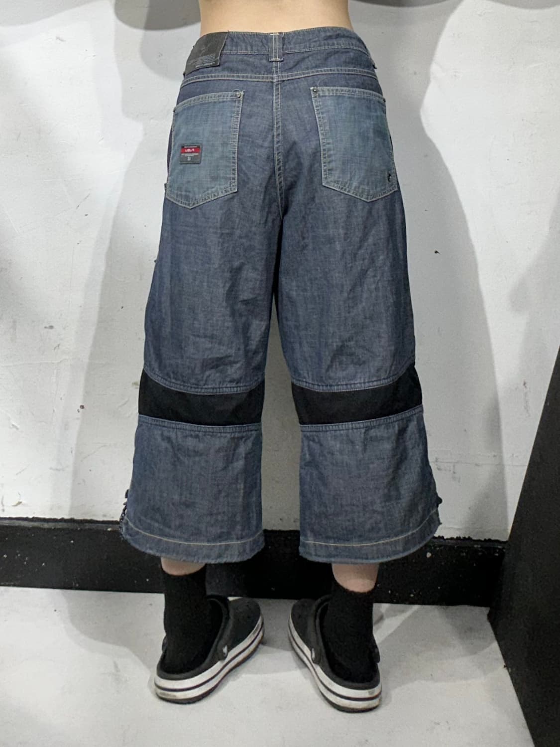 00s 후부 진청 올드스쿨 스케이트 힙합 버뮤다 데님 반바지  상품이미지3