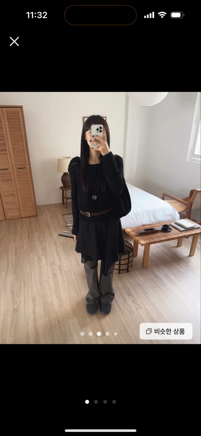 세노 언발 릴리 미디 원피스 블랙 상품이미지1