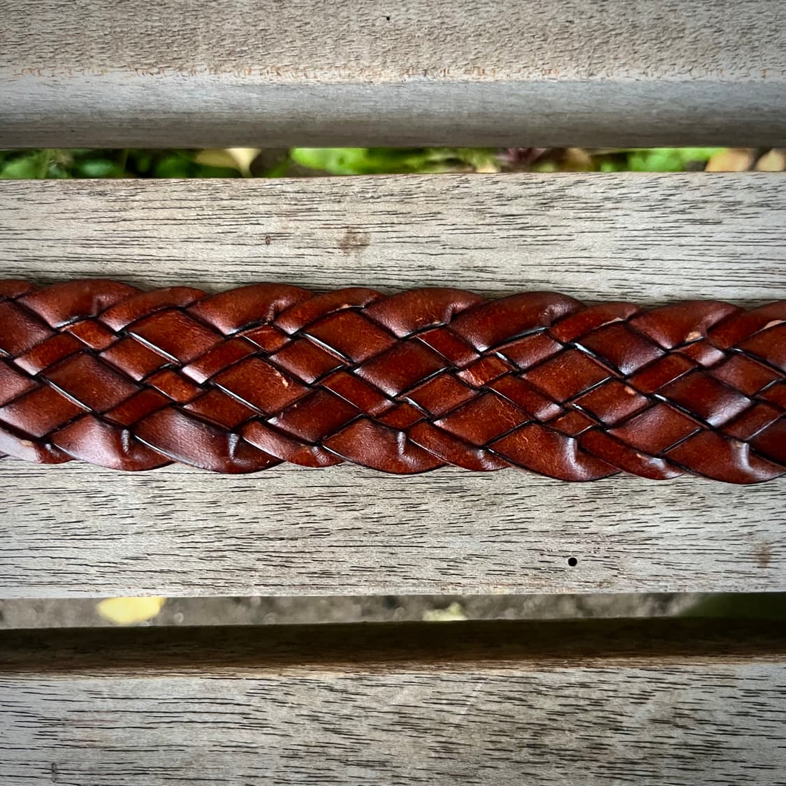 빈티지 브레이디드 리얼 레더 벨트 made in Italy 상품이미지4