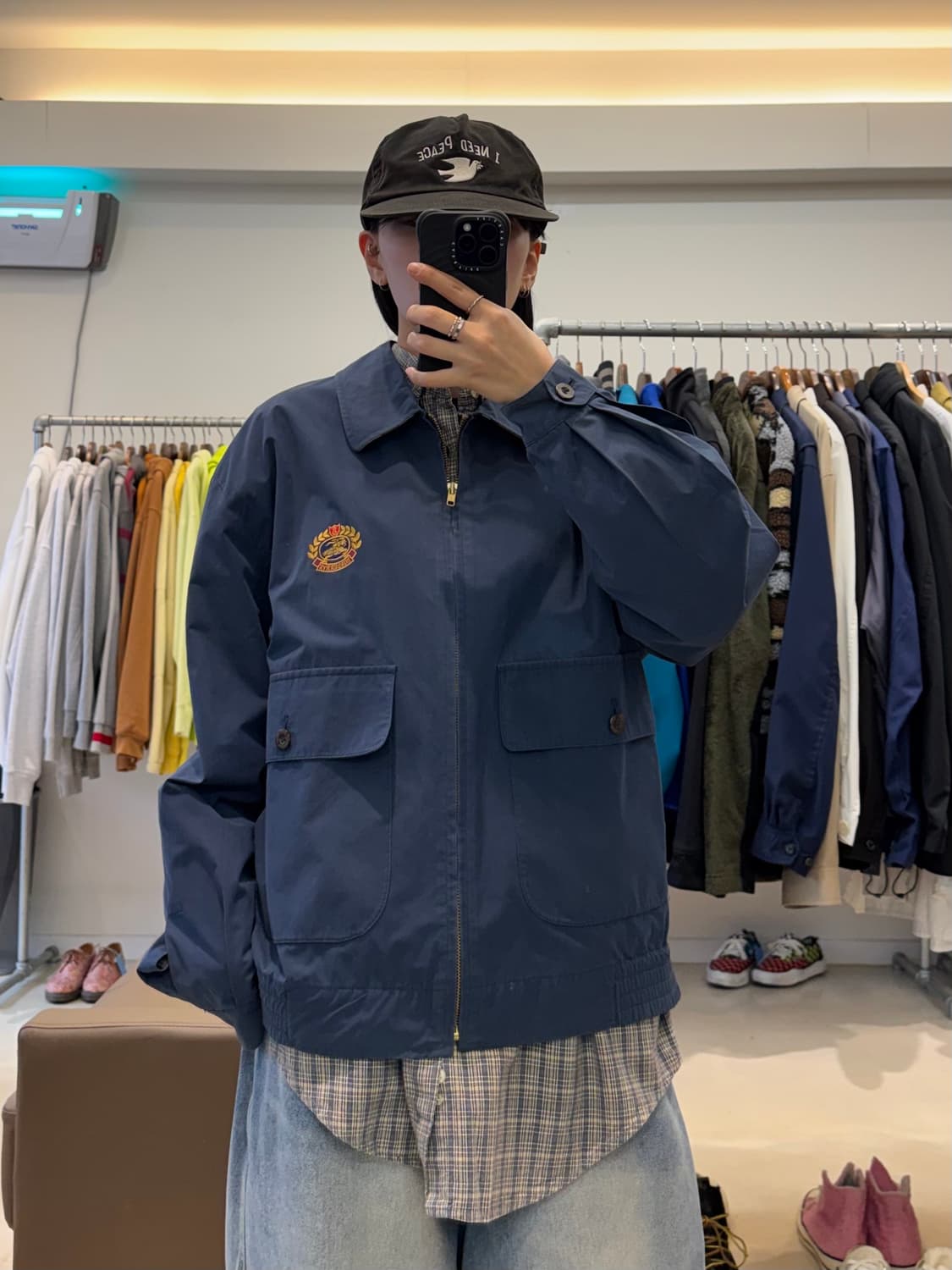 버버리 자수 빅 포켓 블루종 상품이미지6