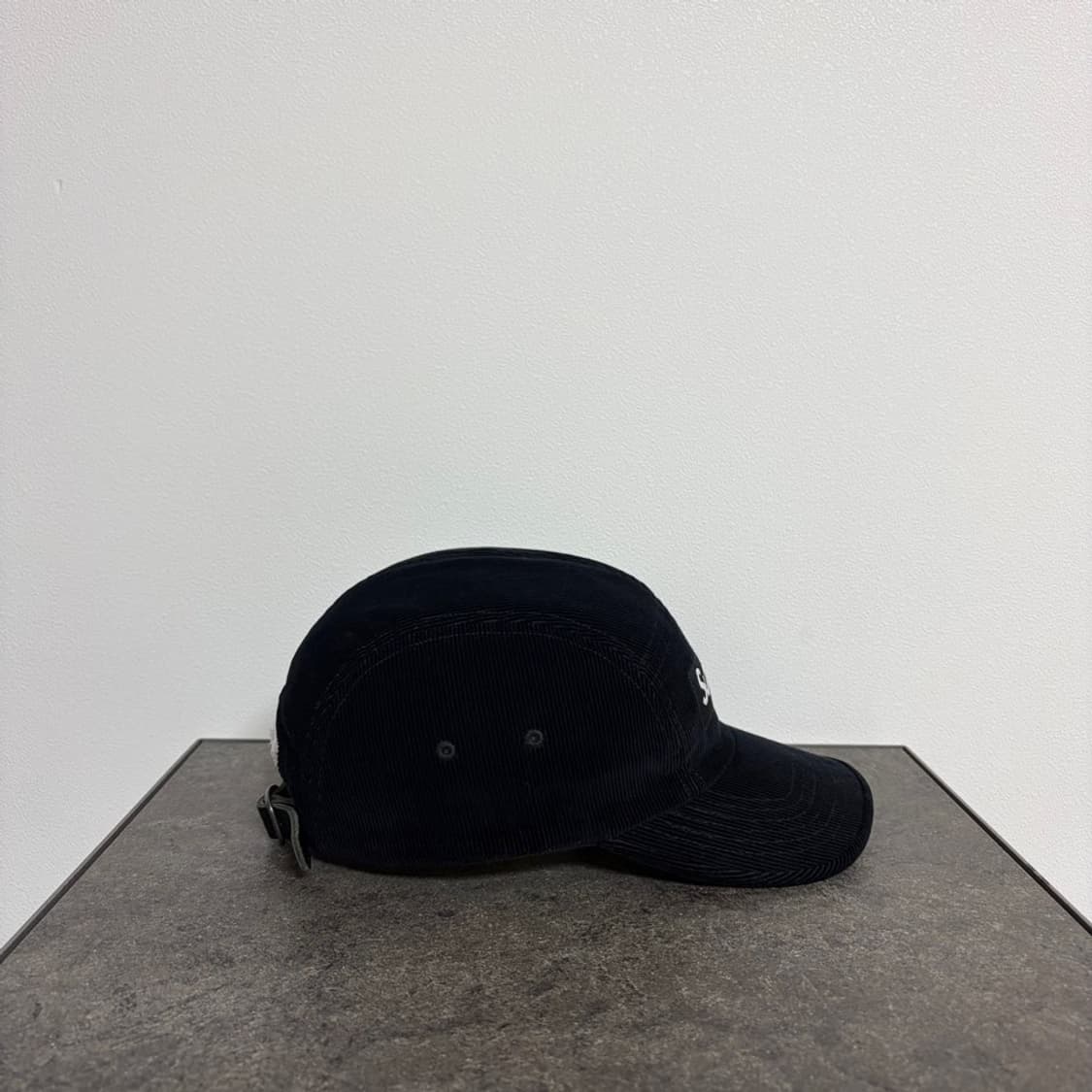 (OS) 슈프림 박스로고 캠프캡 모자 코듀로이 블랙 상품이미지3