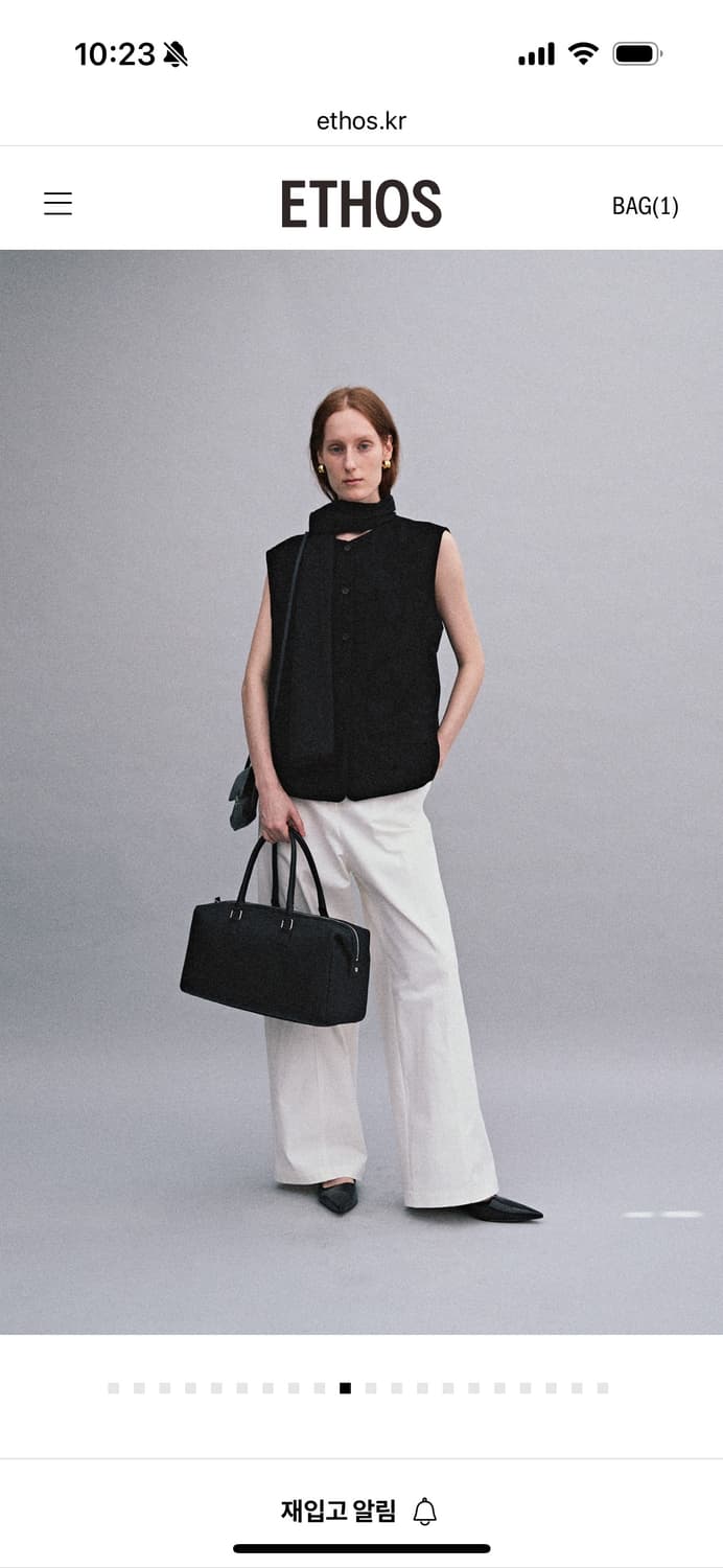 에토스 COTTON SUEDE VEST 블랙 상품이미지2