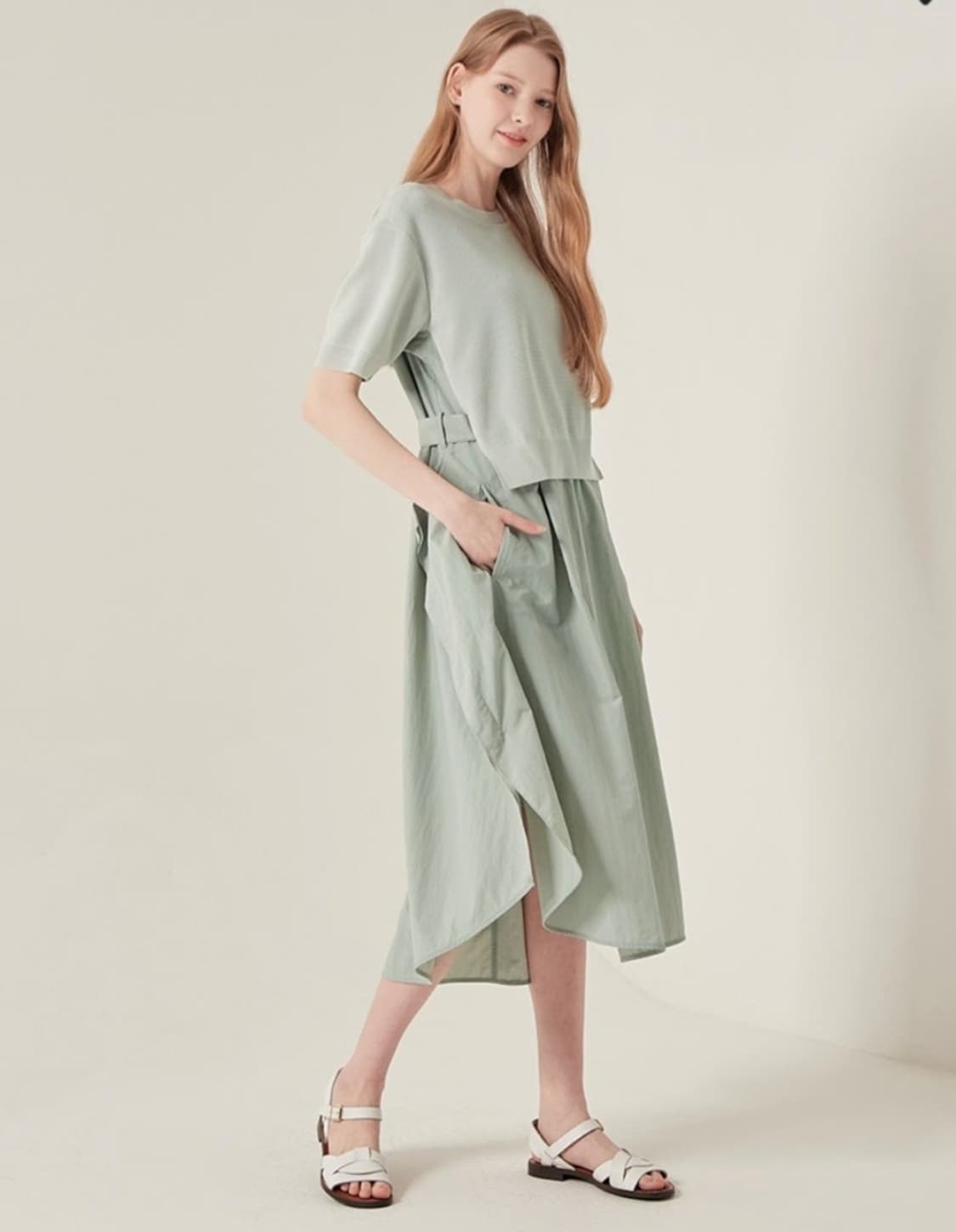 SJSJ 니트블록 원피스 44사이즈 상품이미지2