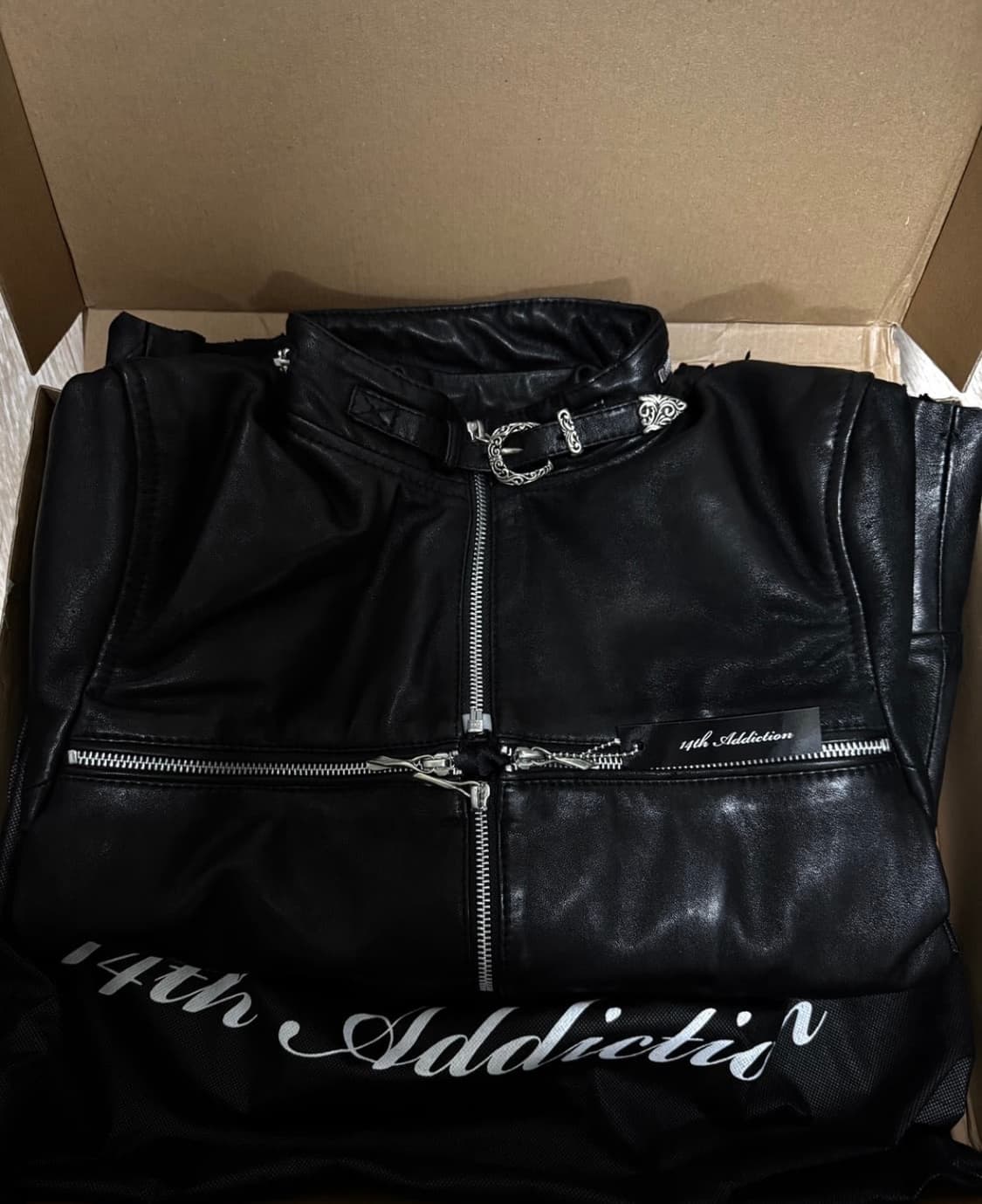 14th addiction cross zip black jacket 상품이미지3