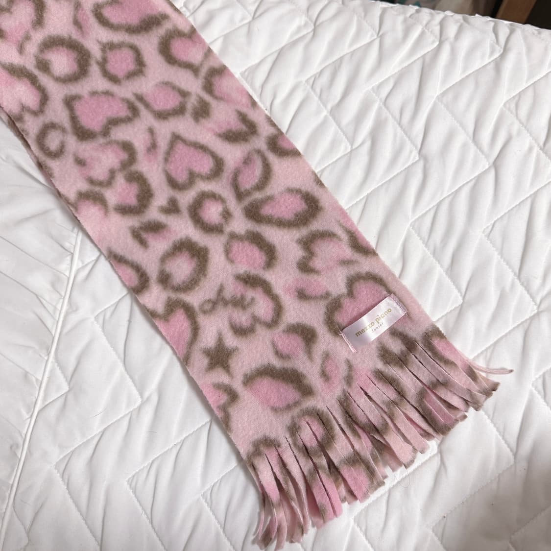 메조피아노 머플러 딸기우유 초코 레오파드 호피 빈티지 상품이미지2