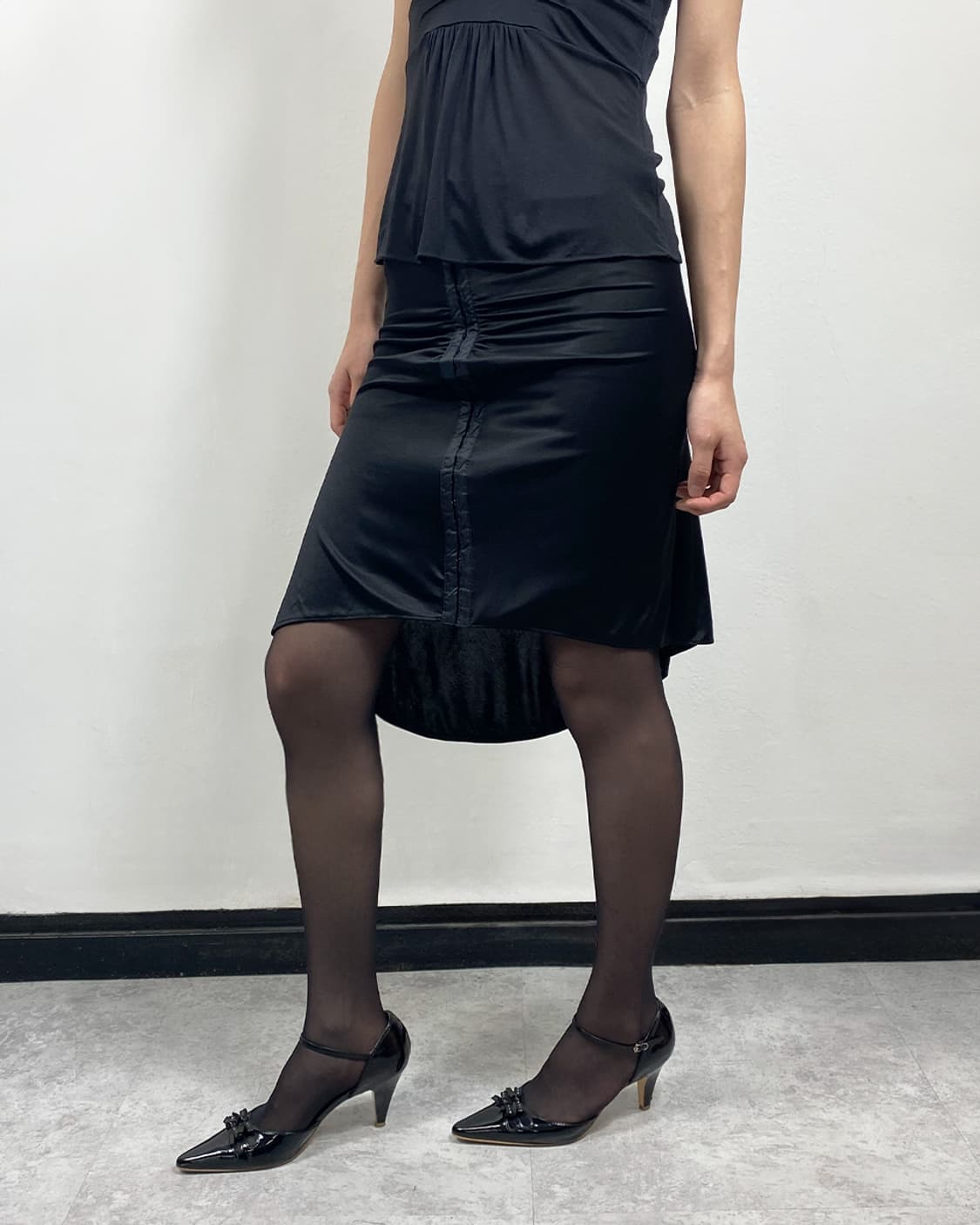 돌체앤가바나 훅 디테일 개더 스커트 상품이미지3