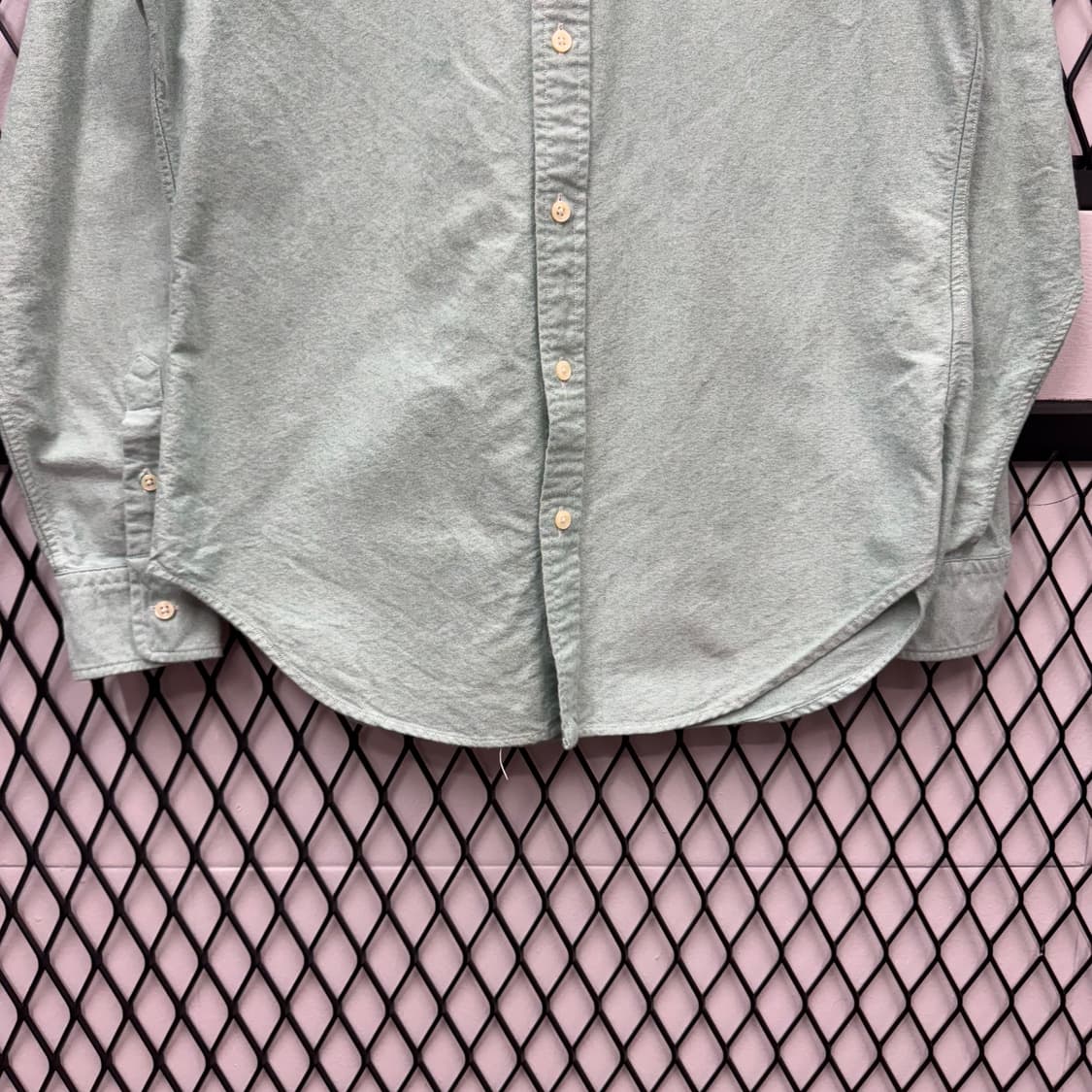 폴로 랄프로렌 솔리드 긴팔 셔츠 멀티포니 포인트 민트 상품이미지4