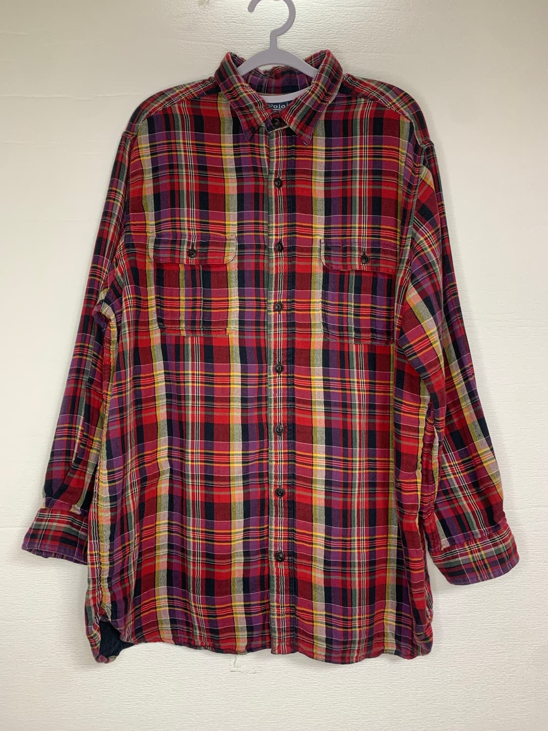 폴로 랄프로렌 레드 체크 셔츠 상품이미지1