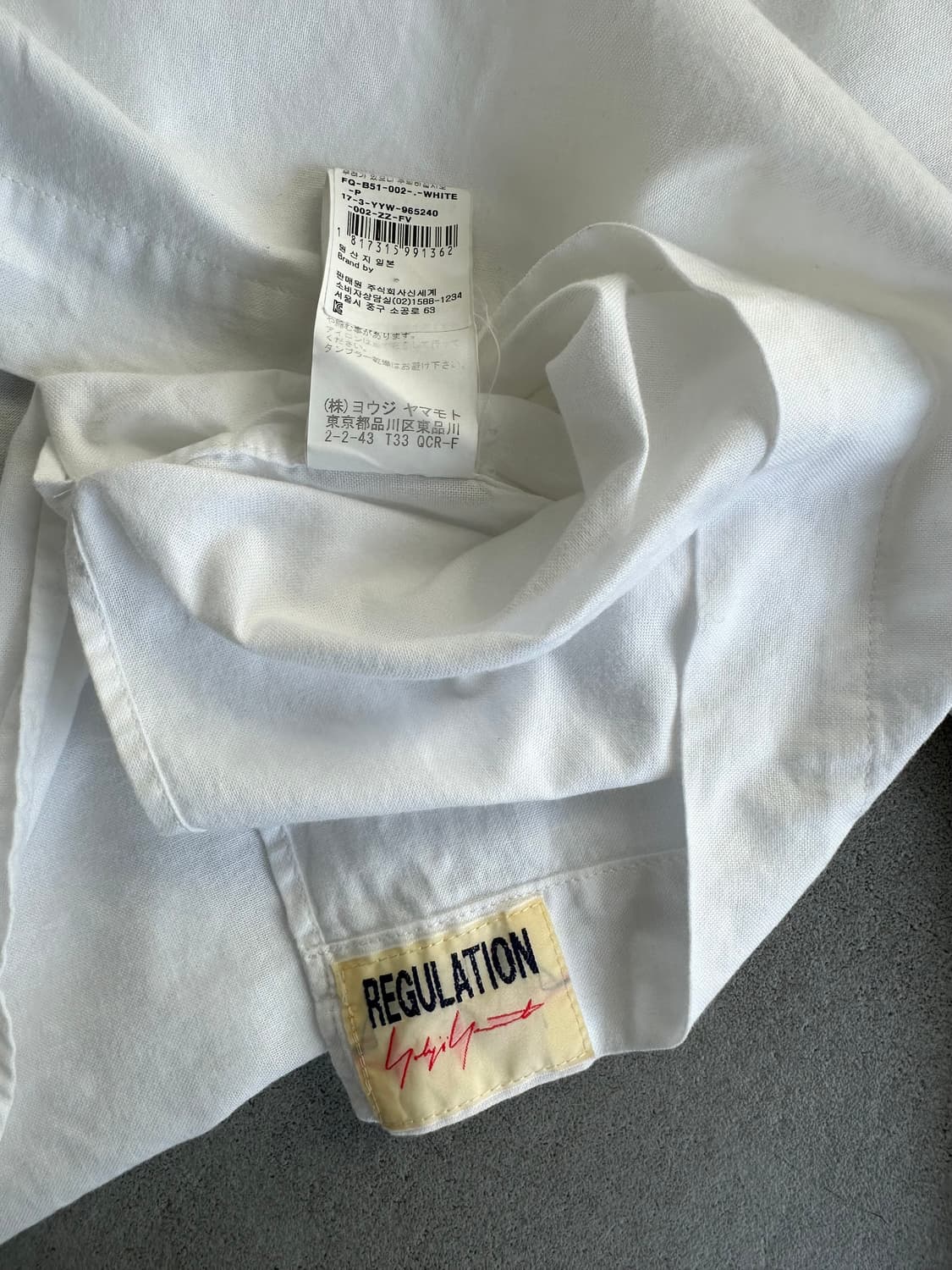 Yohji Yamamoto 비대칭 버튼 셔츠 상품이미지8