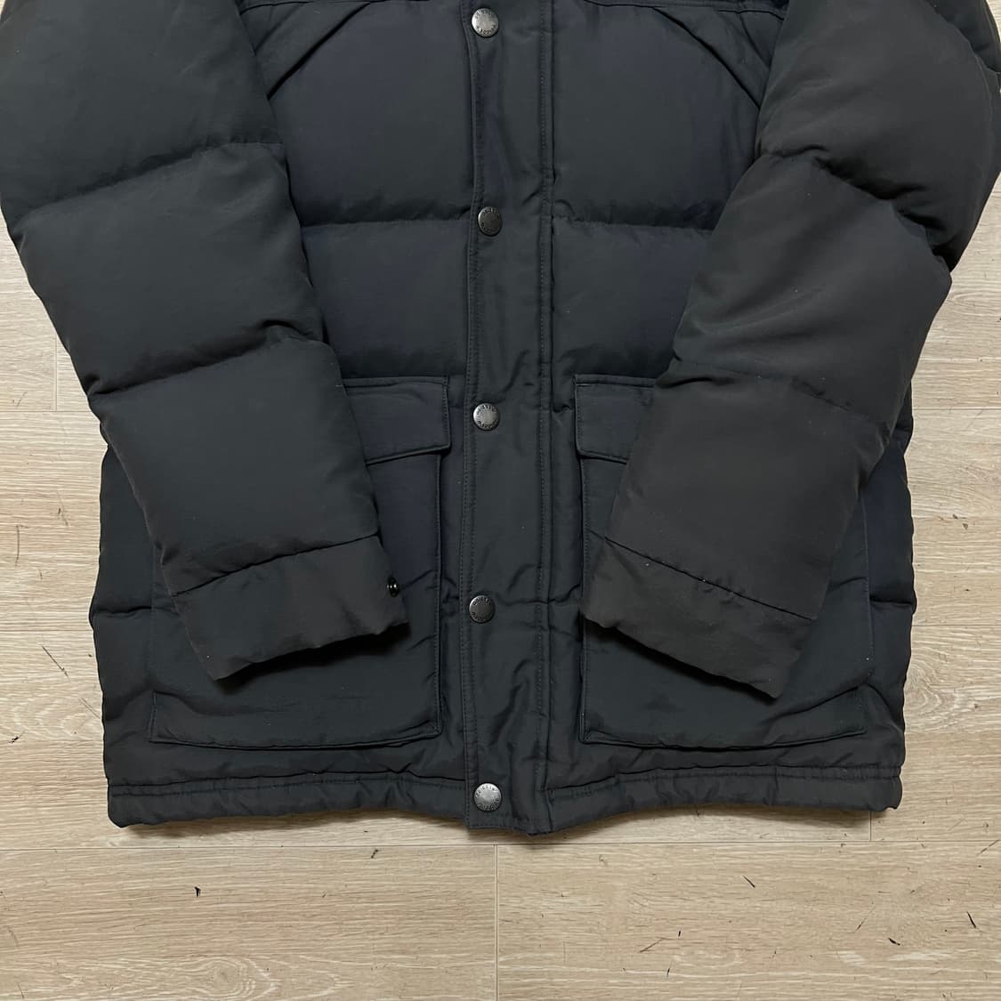 아디다스 트레포일 로고 퍼후드 패딩 점퍼 [블랙] M/95 상품이미지3