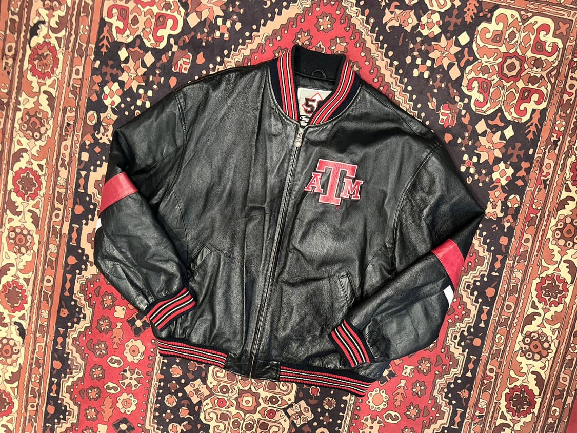 ( XXXL ) 야구점퍼 소가죽자켓 빅사이즈자켓 빈티지가죽자켓 상품이미지1