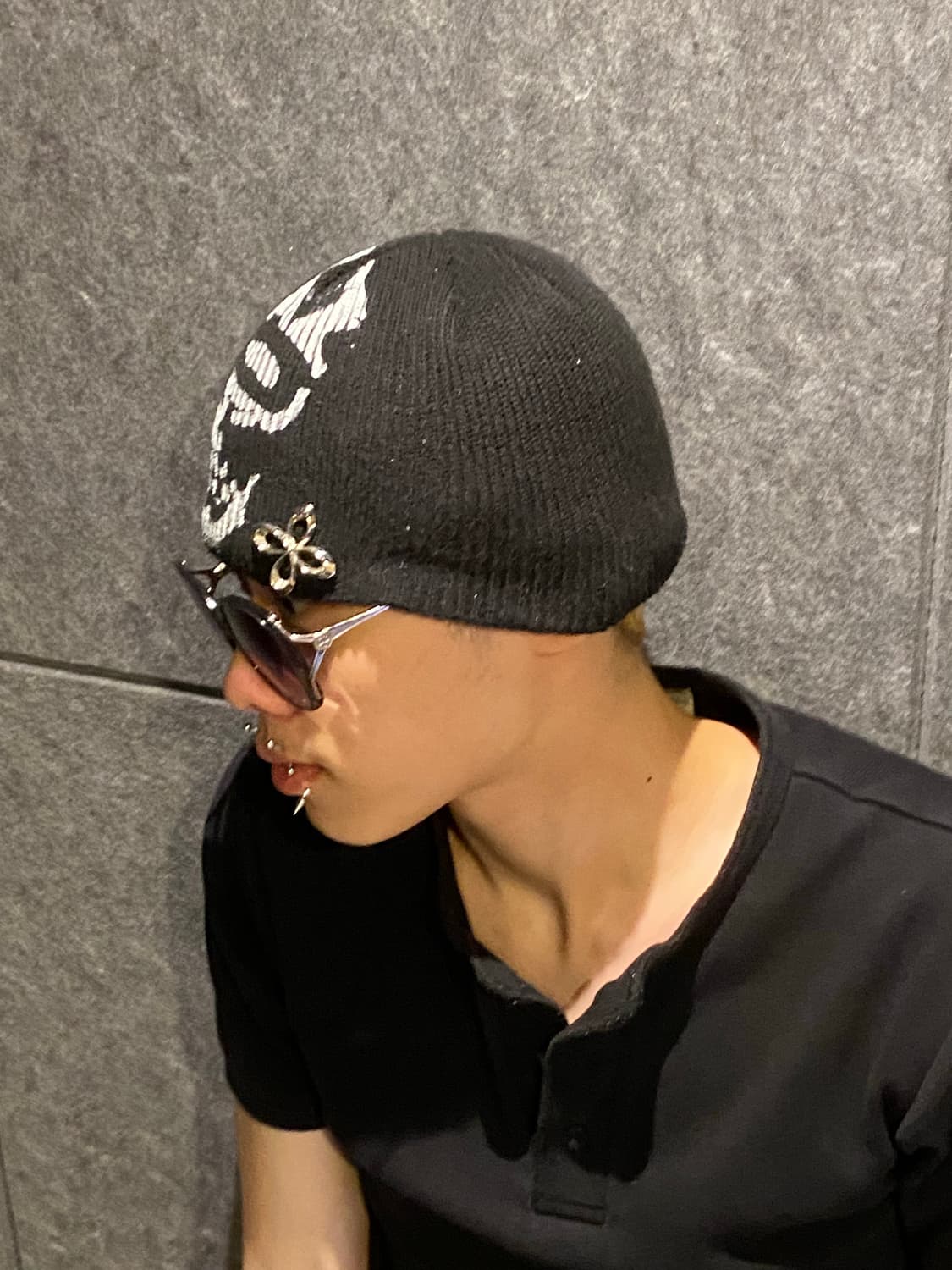 Surgery skull born beanie black os 상품이미지1