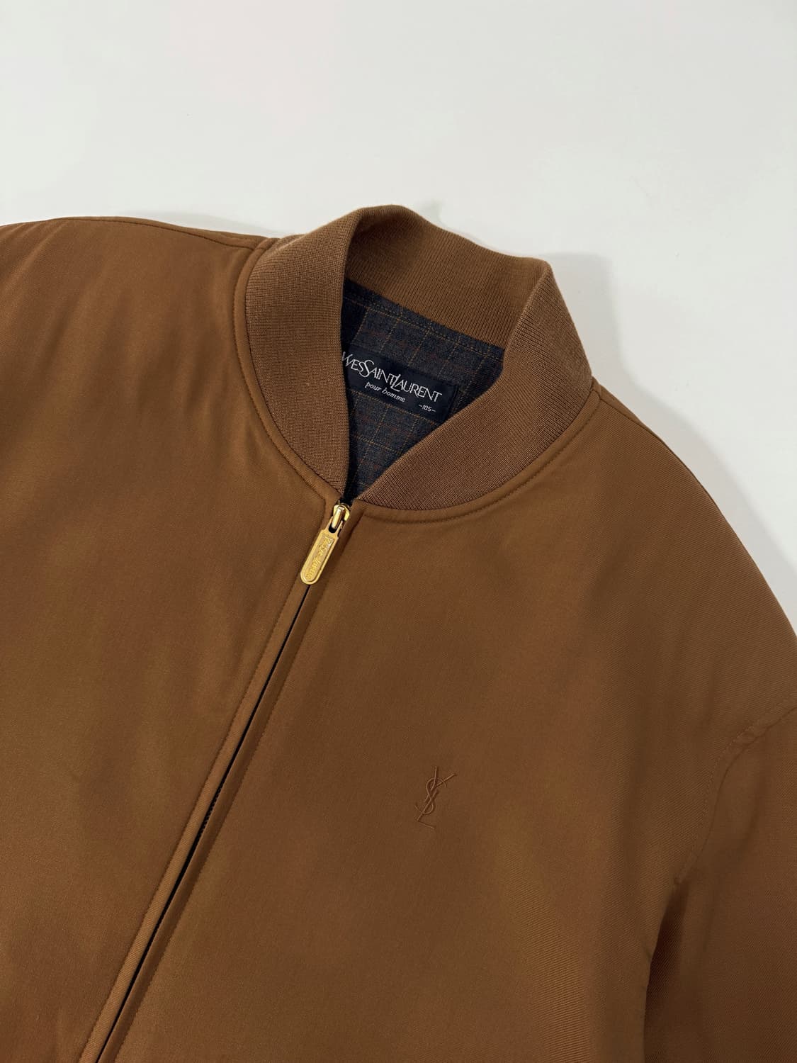 입생로랑 90‘s 오버핏 브라운 울 블루종 자켓 상품이미지4