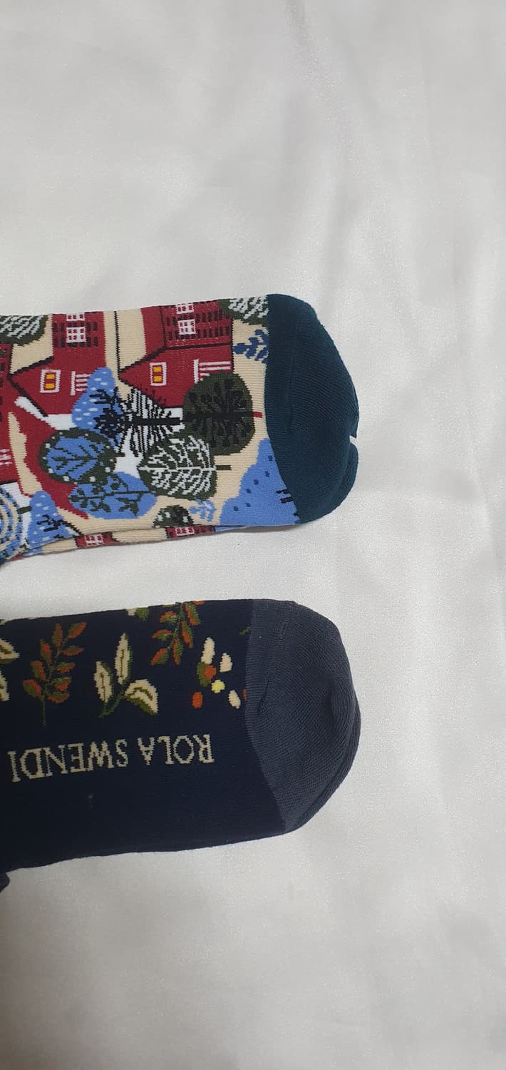 블루 집 나무패턴 양말 상품이미지8