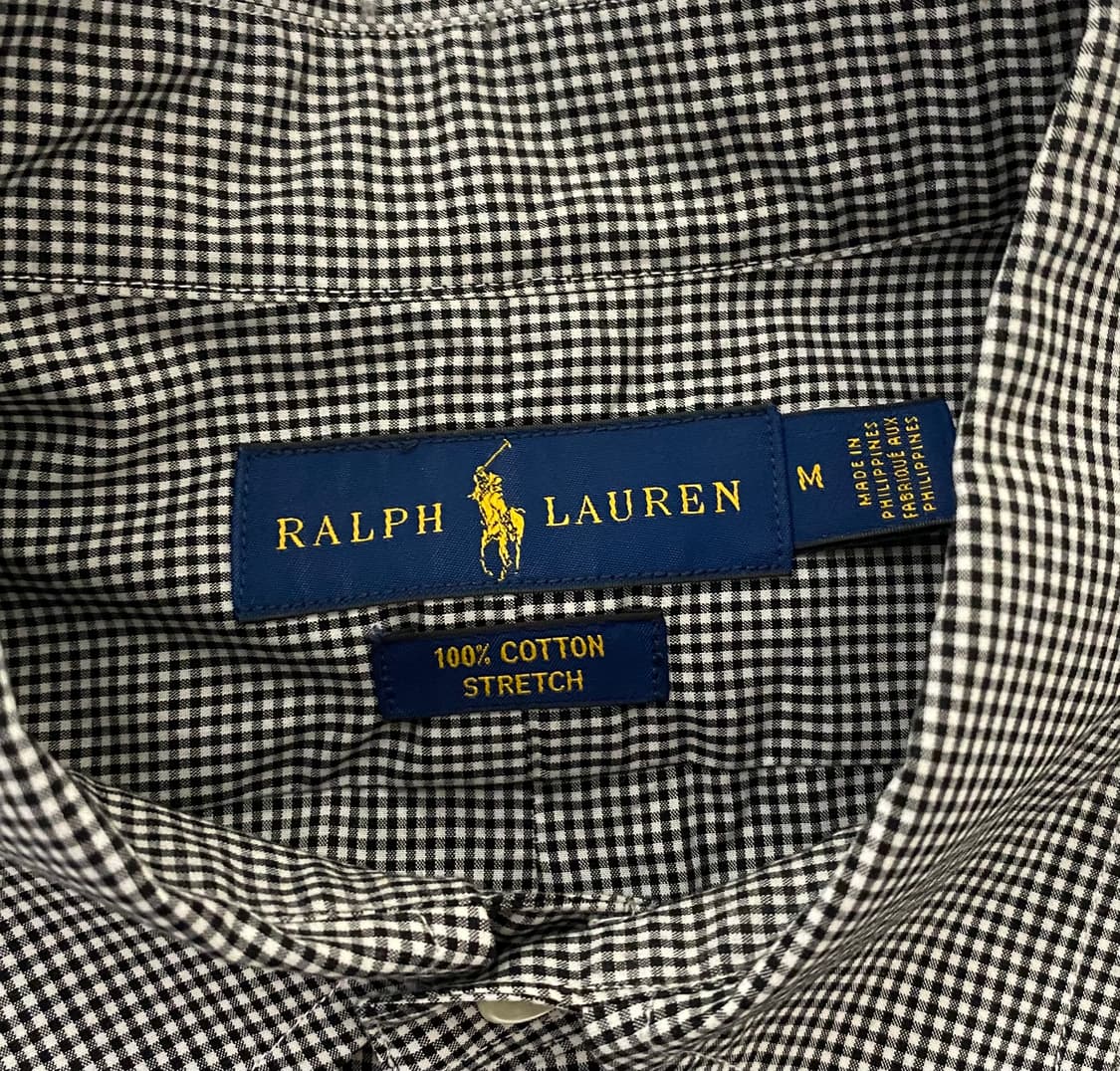 [M] 랄프로렌 폴로 셔츠 체크 블랙 상품이미지2