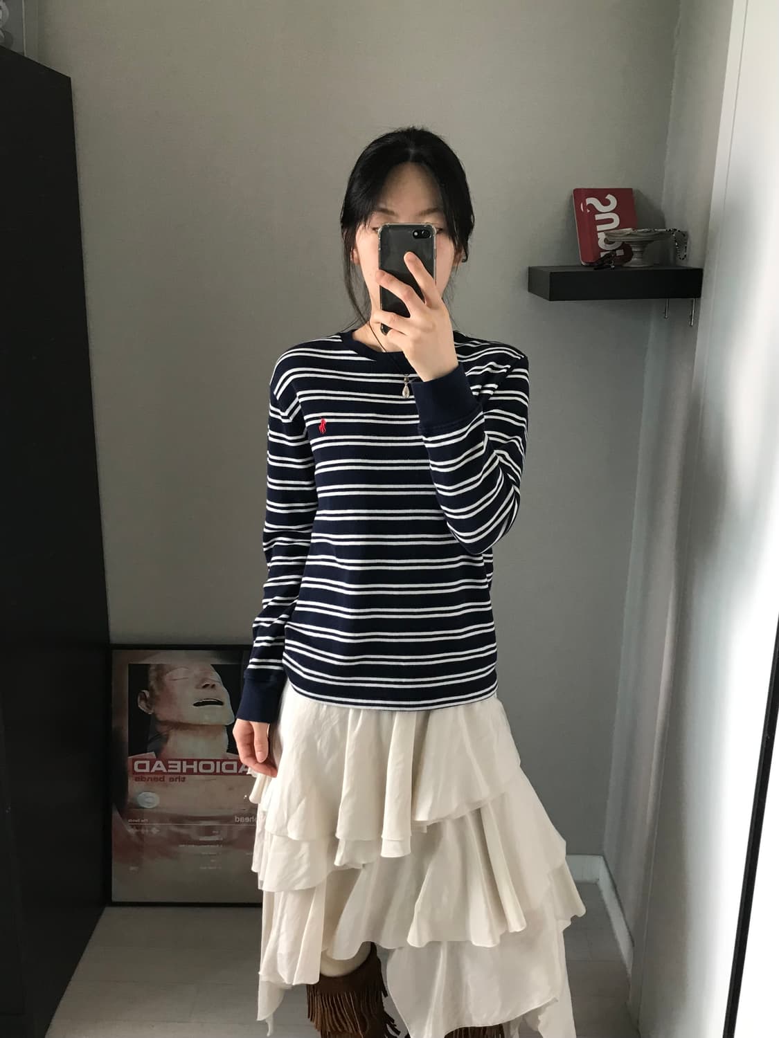 폴로 랄프로렌 QR코드택 포니로고 스트라이프 롱슬리브티  상품이미지2