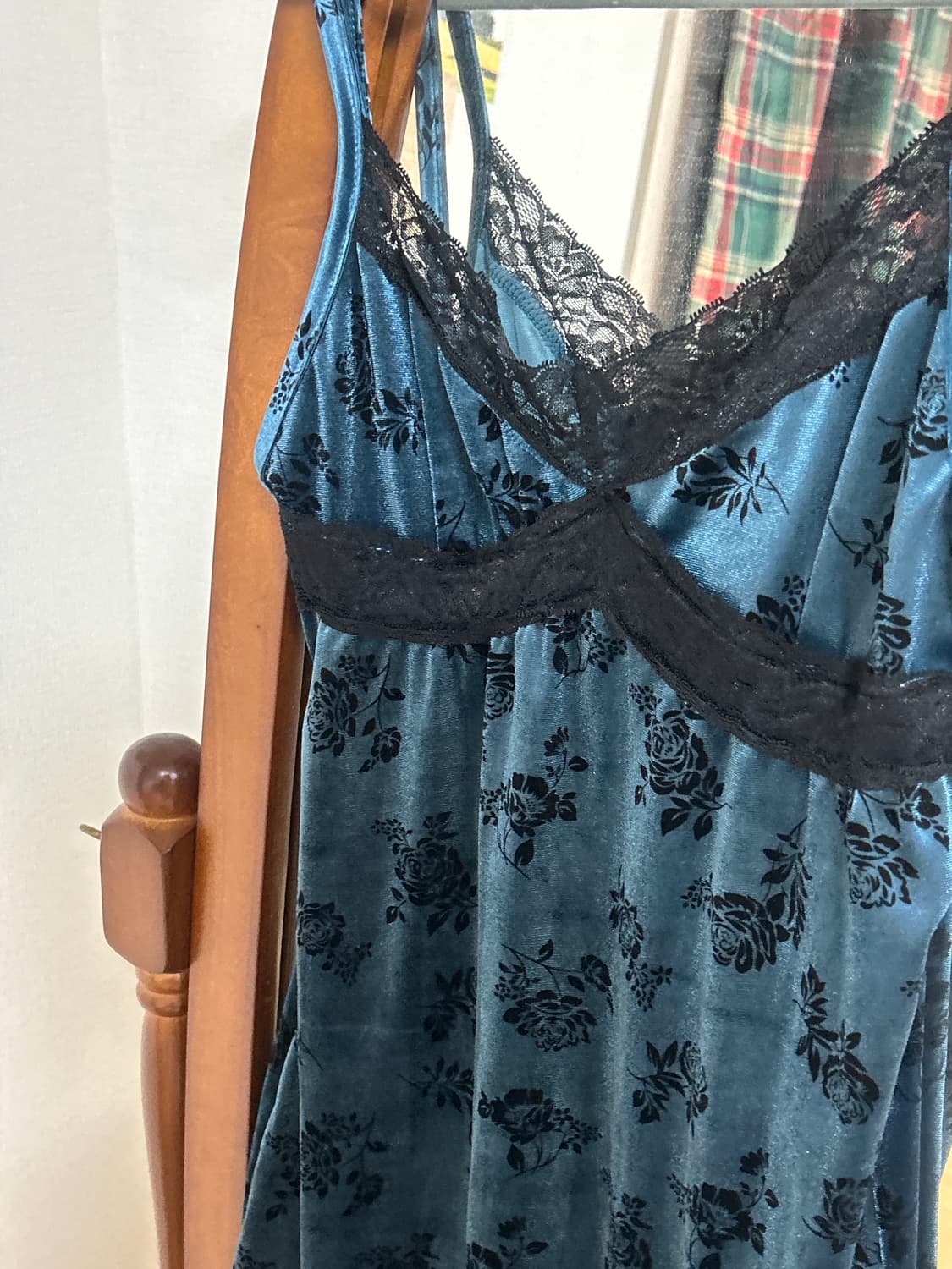 벨벳 플라워 미니 슬립원피스 상품이미지3