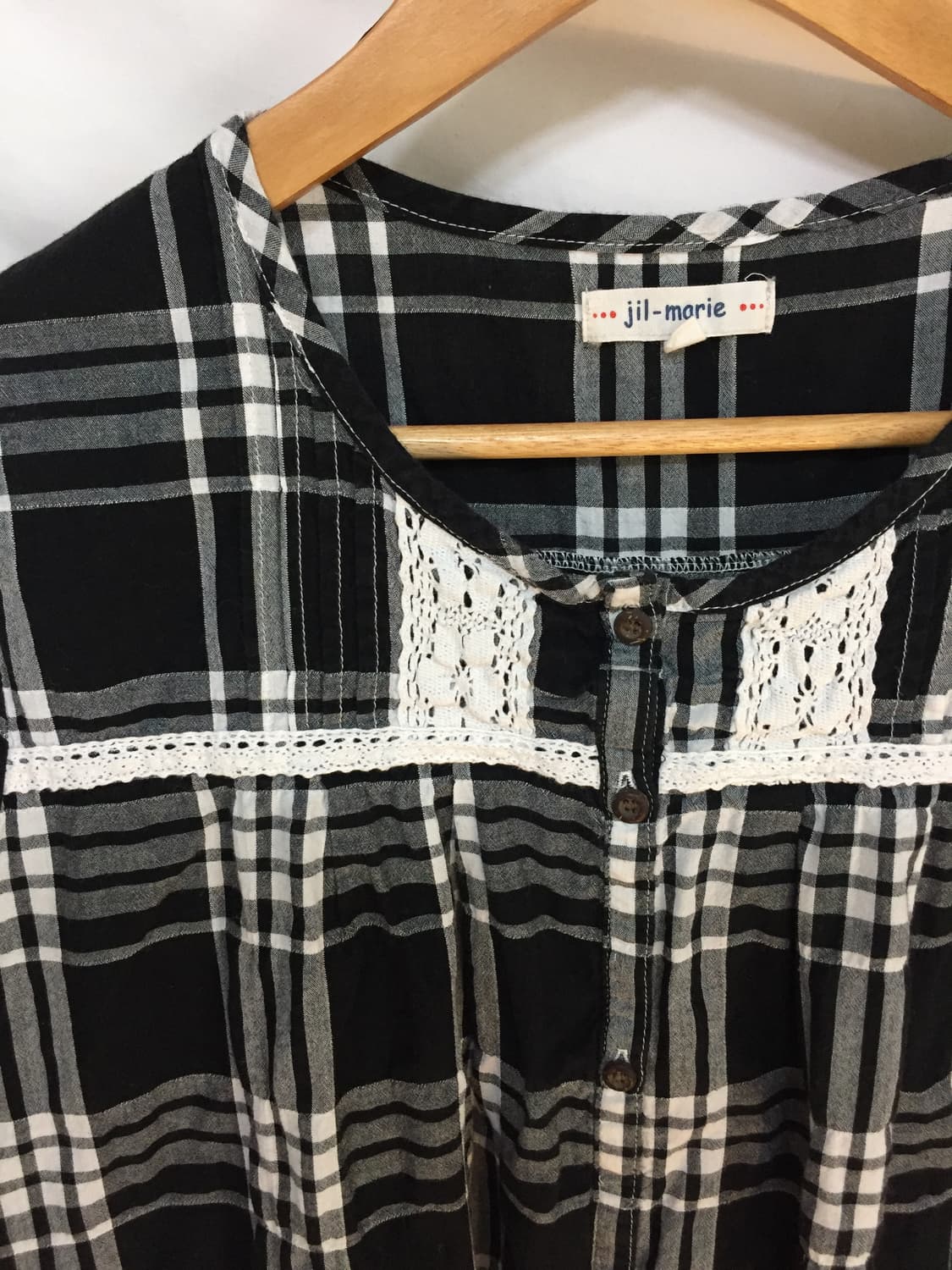 모리걸 레이어드 레이스체크원피스 상품이미지2