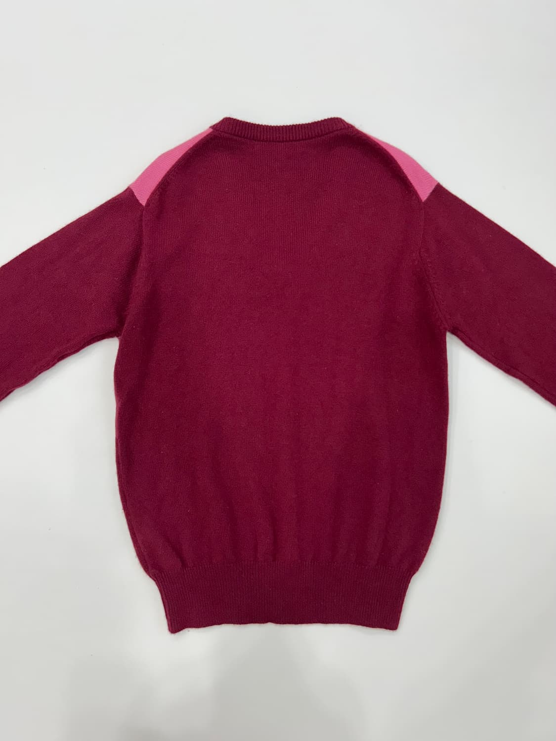 BURBERRY 버버리 핑크버건디 아가일니트 상품이미지7