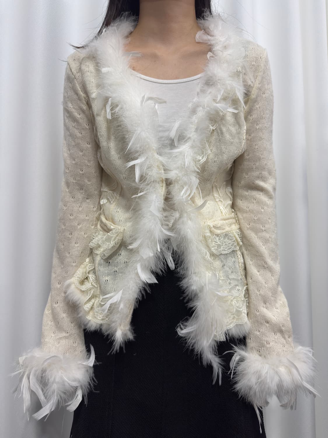 white fur fairy cardigan 상품이미지1