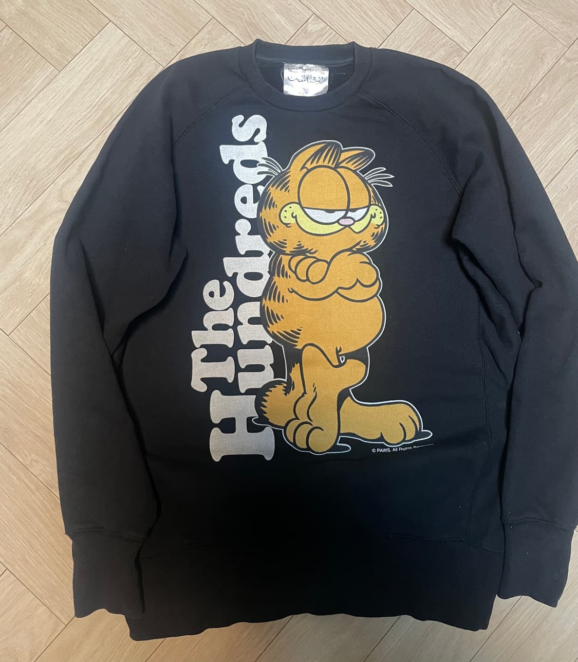 더헌드레드 The Hundreds 가필드 맨투맨 블랙 (m100 오버핏) 상품이미지1