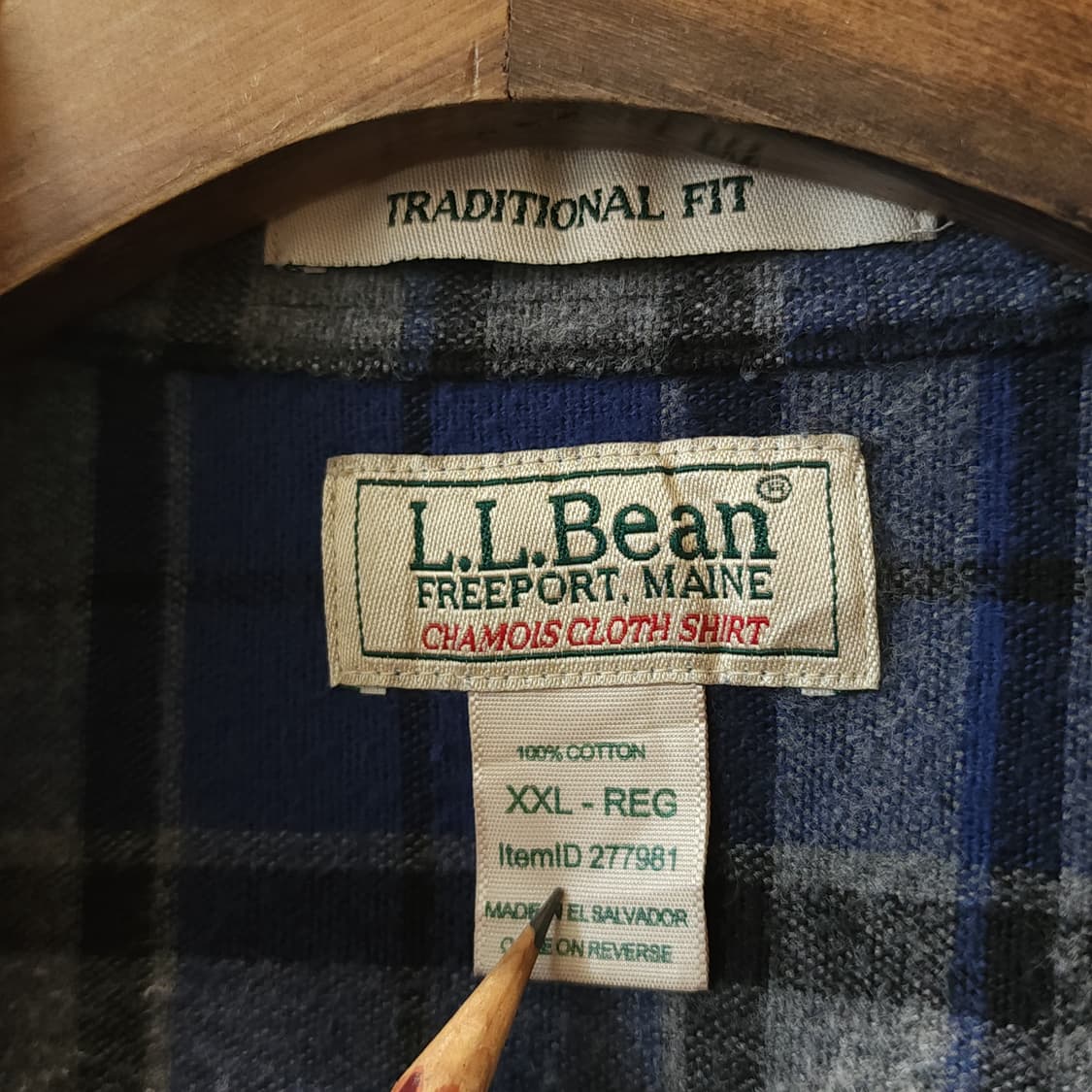 90s 엘엘빈 샤모아 체크셔츠 플란넬 셔츠 헤비코튼 워크셔츠 xxl 상품이미지6