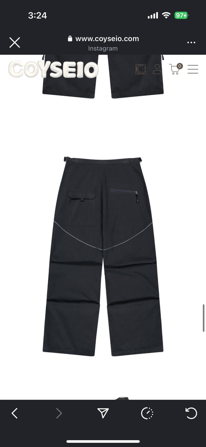 코이세이오 soft strap line pants navy  상품이미지2