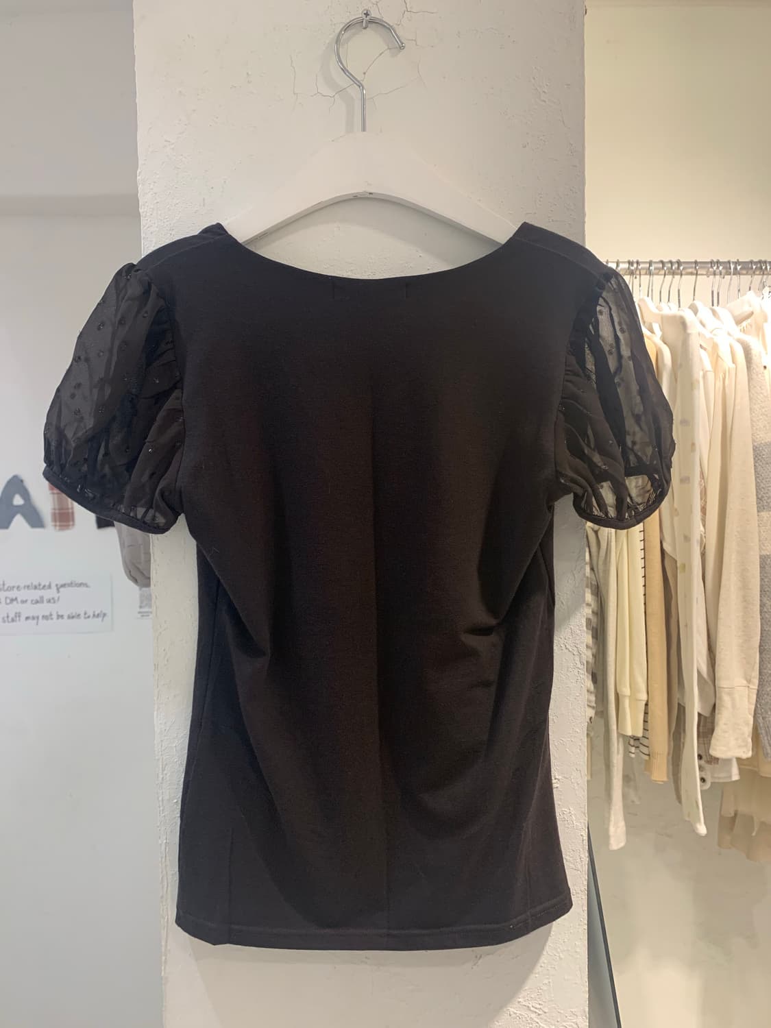 Dot puff sleeve shirts 상품이미지5