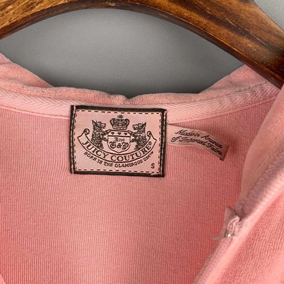 Vintage 빈티지 핑크 부클 후드집업 상품이미지5