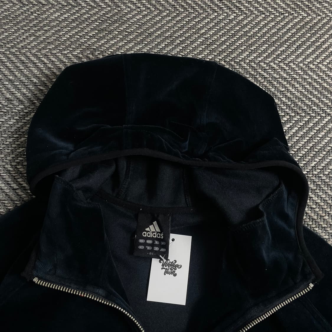 00s 아디다스 y2k 빈티지 벨벳 후드 트랙탑o 3706 상품이미지5