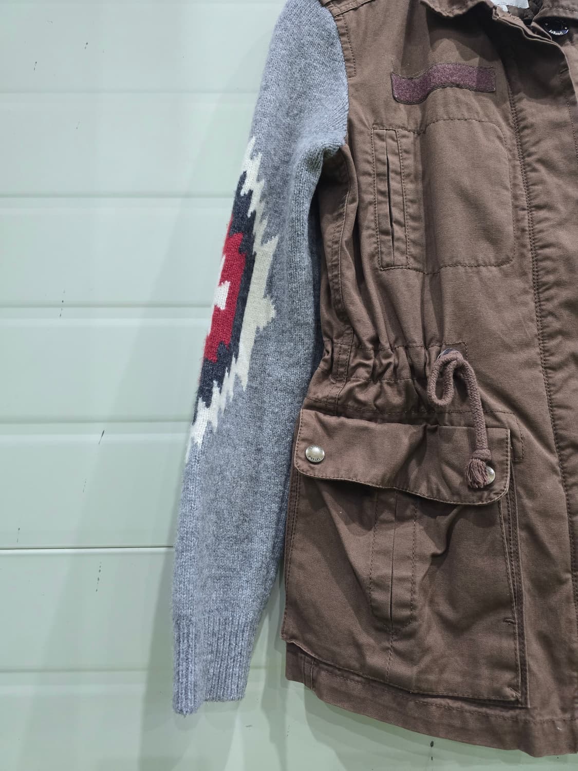 Thursday Island 니트 소매 야상 S 상품이미지4