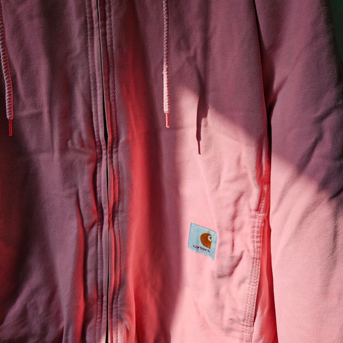 칼하트 빈티지 핑크 양털 후드집업 쉐르파 액티브자켓 워크자켓 남녀공용 L 상품이미지6