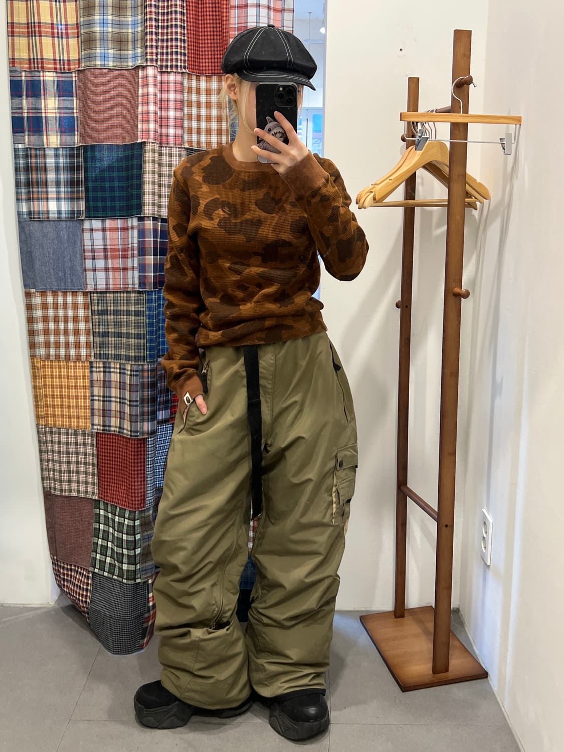 베이프 브라운 카모 와플 롱 슬리브 상품이미지4