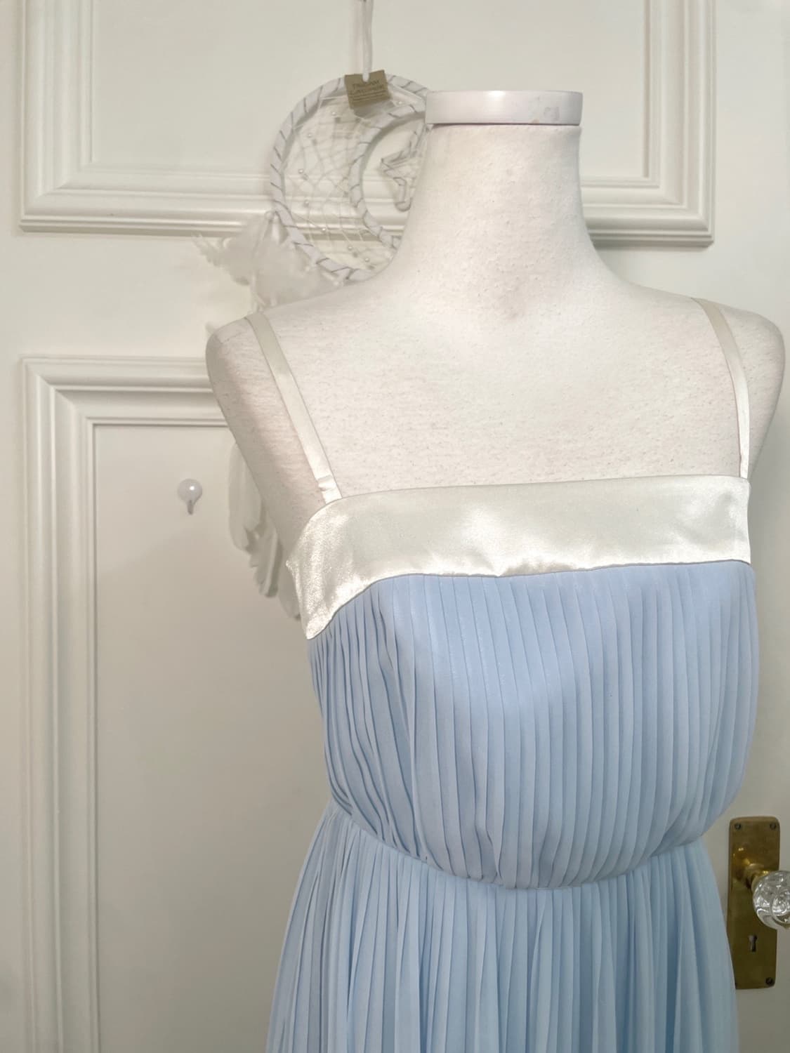 sky blue pleats satin point opc(size-7) 상품이미지6