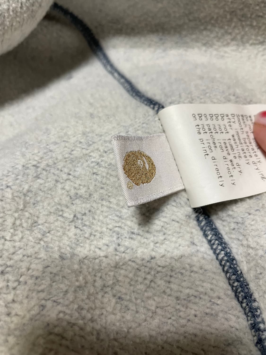 베이프 헤더그레이 녹계 반반 후드집업 상품이미지7