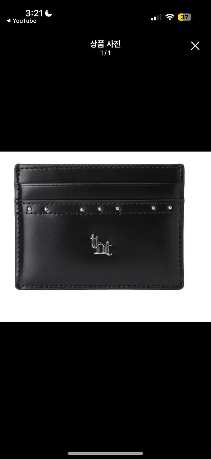 쓰리타임즈 스터드 카드지갑 블랙 상품이미지1