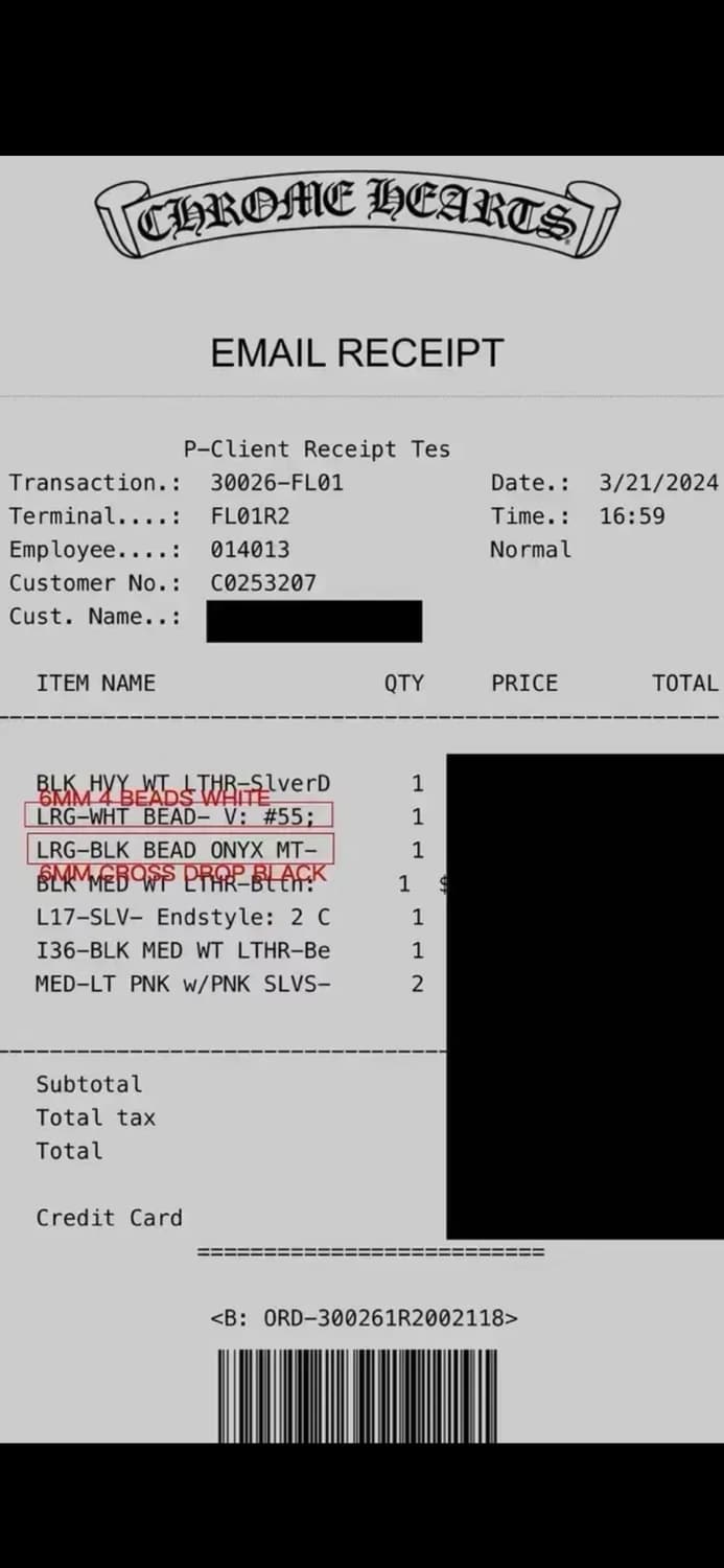 크롬하츠 비즈팔찌6mm s사이즈 상품이미지6