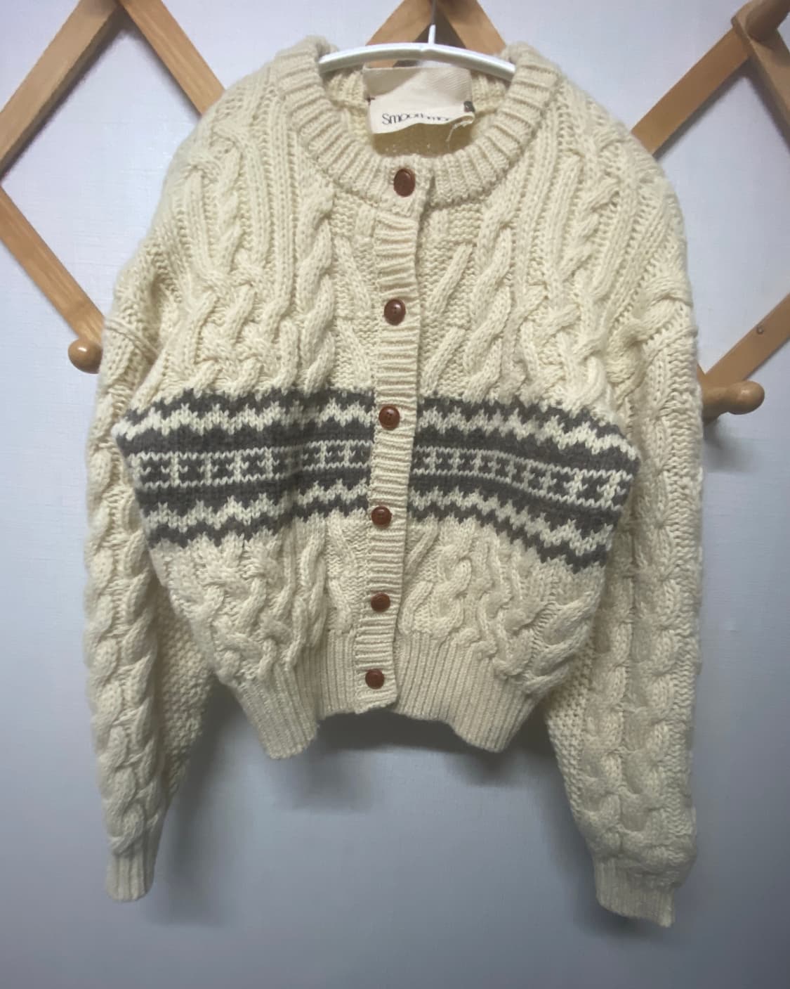 스무스무드 꽈배기 니트 가디건 상품이미지1