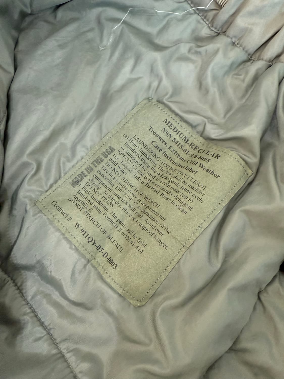 • 미군 오리지널 레벨7 프리마로프트 셋업. 사이즈 굳. 상품이미지5