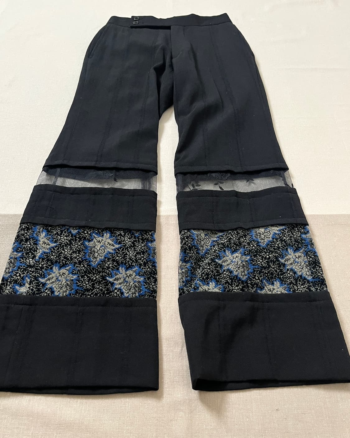 꼼데가르송 01aw beyond taboo 플로럴 시스루패널 팬츠 상품이미지4