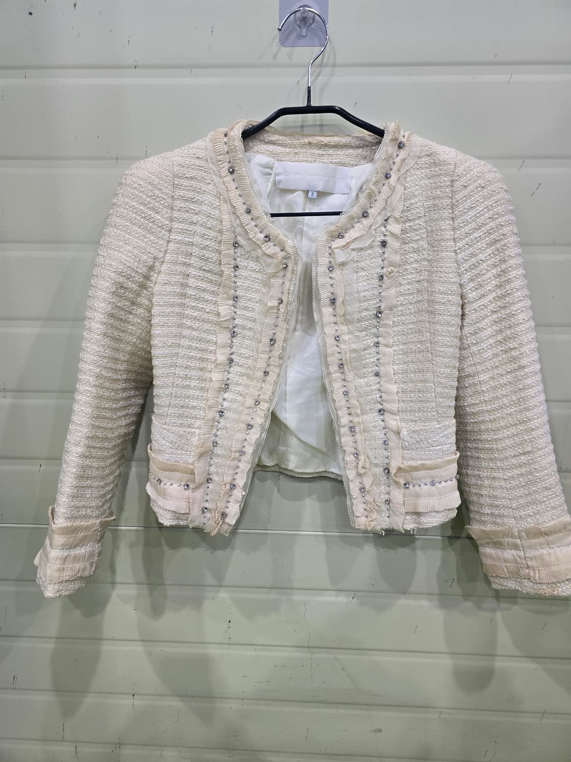 Obzee 아이보리 트위드 자켓 상품이미지7