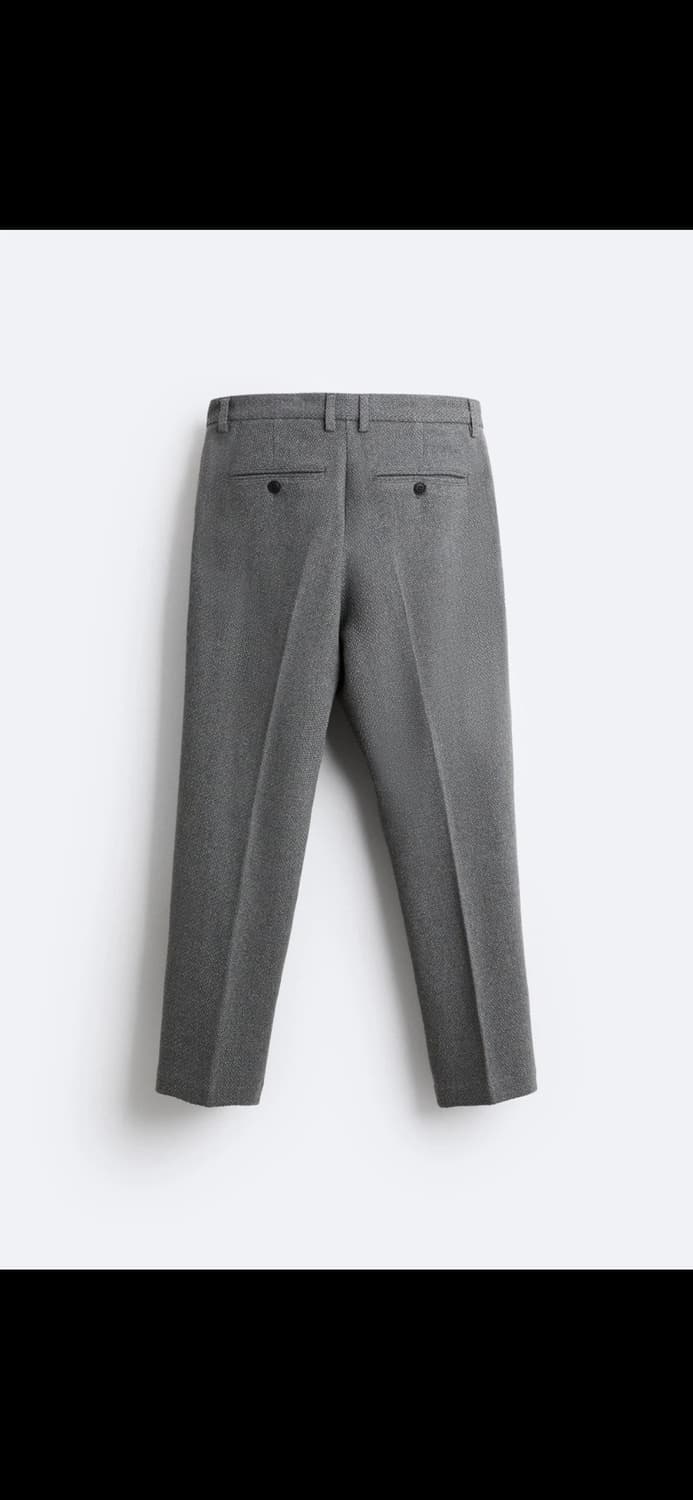 자라 그레이 턱 팬츠 30 상품이미지5