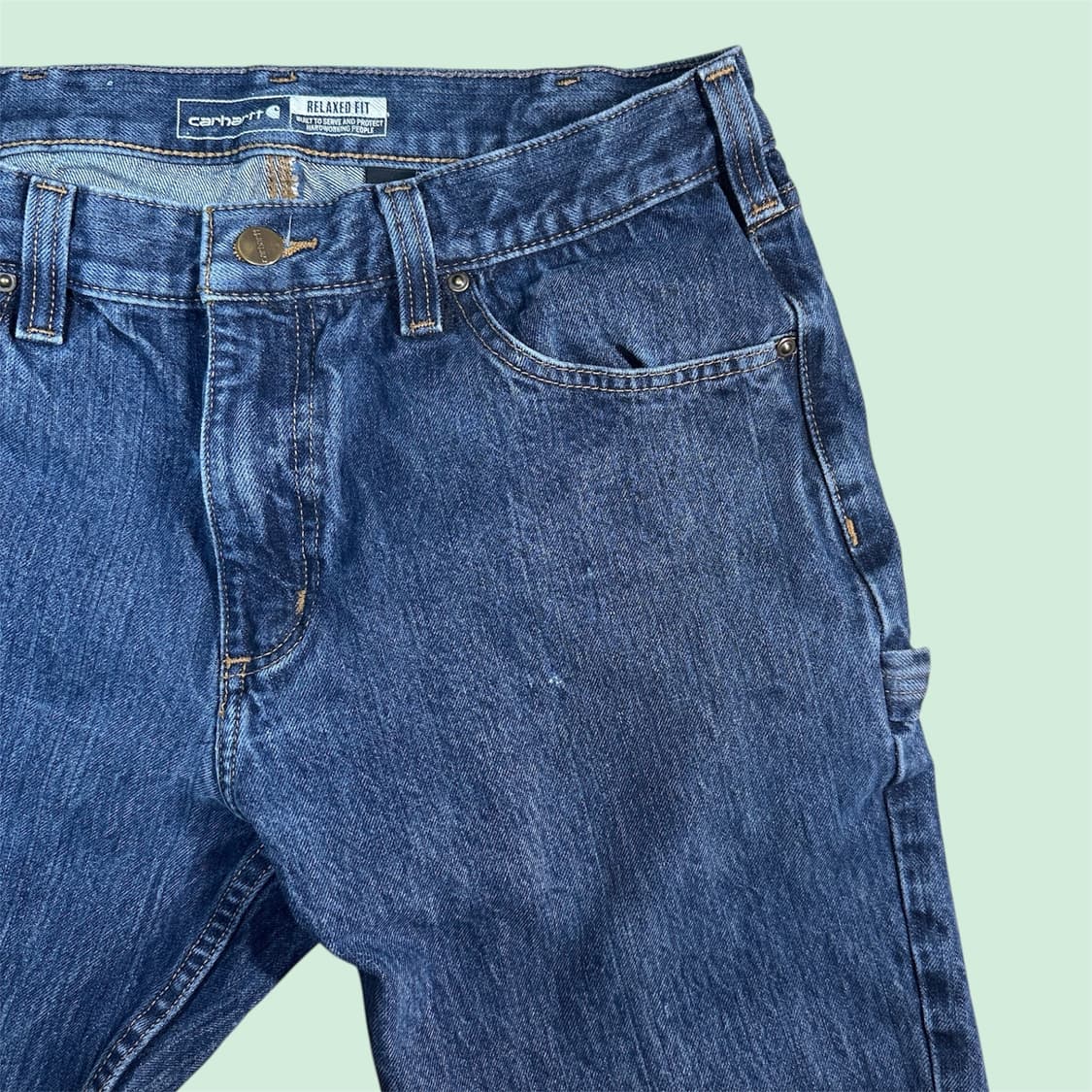 칼하트 Mexico 싱글니 카팬터 데님 팬츠 릴렉스드 핏 33 상품이미지6
