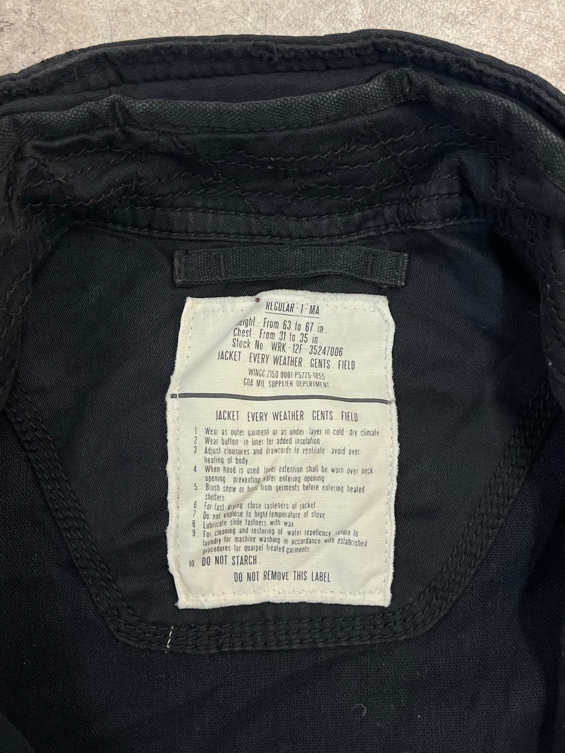 M65 유틸리티 필드 자켓 블랙 #csz2528 상품이미지4